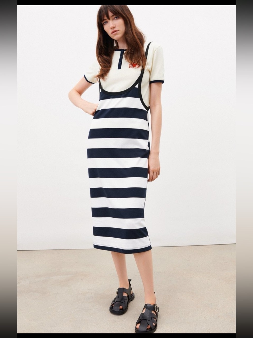 Zara striped skirt overalls